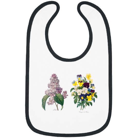 Pierre Joseph Redoute Lily 2Pansy Paint Flower Gardener Bibs