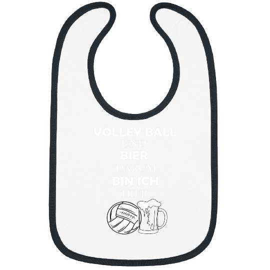 Volleyball and Beer Gift Shopping Schnapps Alcohol Bibs