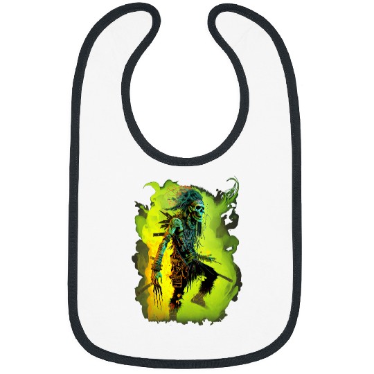 UnDeads Native American Warrior Splatter Graphic Bibs