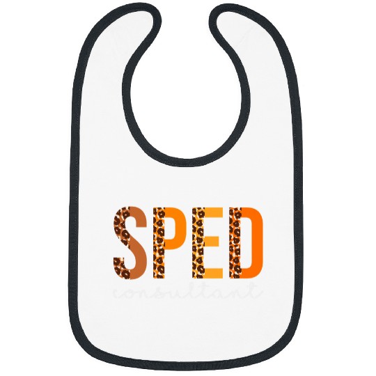 Sped Consultant leopard Squad Cute Fall Autumn Thanksgiving Bibs