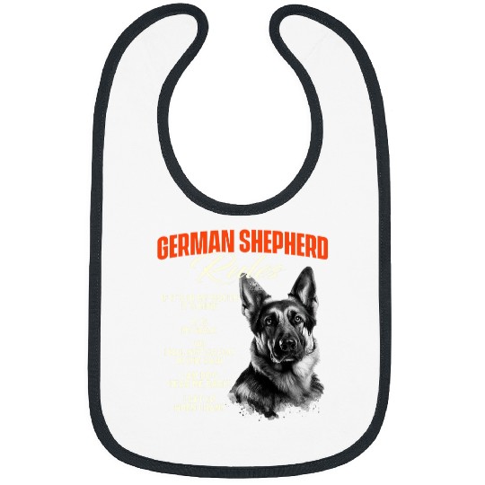 German Shepherd Rules Dog Lover Animal Pet Breeder Bibs