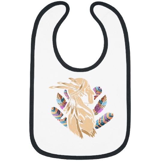 Native Pride Indigenous Indian Feathers Native American Bibs