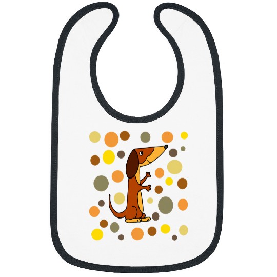 SmileteesPets Funny Dachshund Dog Art Pattern Bibs
