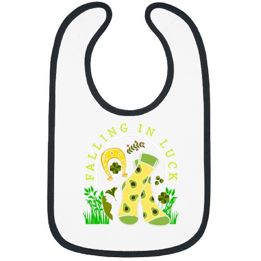 St  Patricks Day Falling In Luck Horse Shoe Socks nurses Tee Bibs