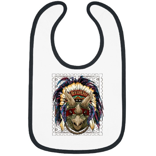 Native American Indian Triceratops Indigenous Peoples Day Bibs