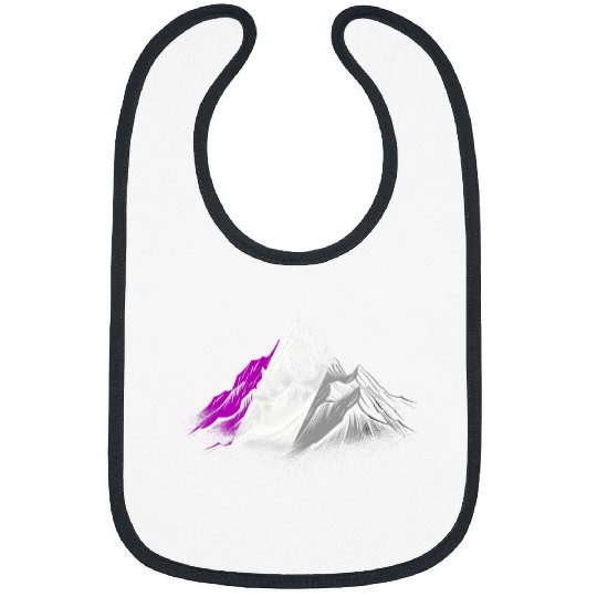Subtle Asexual Pride Month Mountain Hiking Camping Ace Pride Bibs