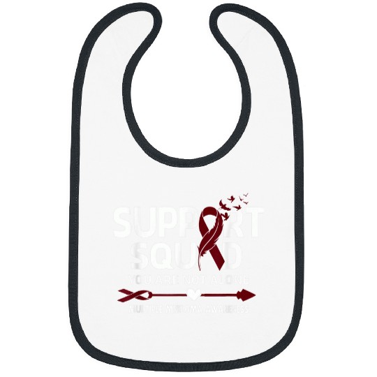 Support Squad Warrior Multiple Myeloma Awareness Feather Bibs