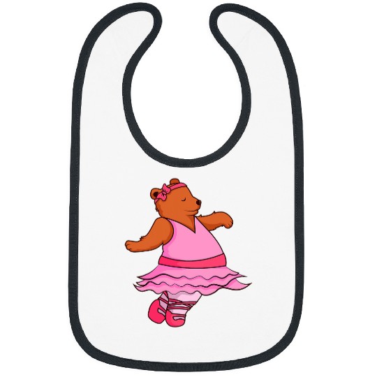 Teddy Bear Ballet Dancer Funny Animal Ballerina Tee Bibs