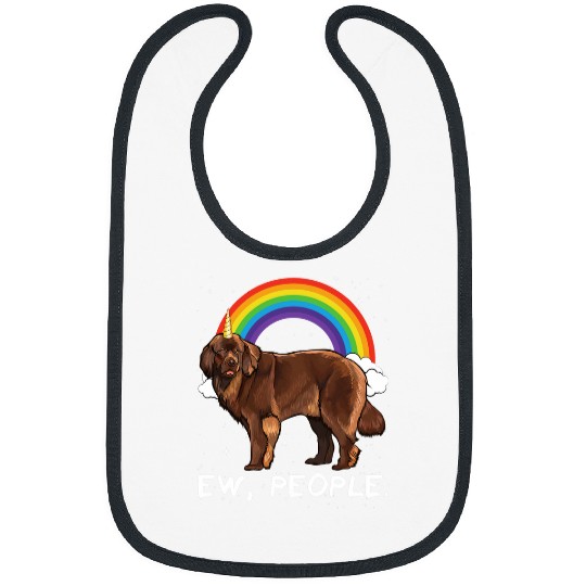 Rainbow Newfoundland Ew People Unicorns Dog Bibs