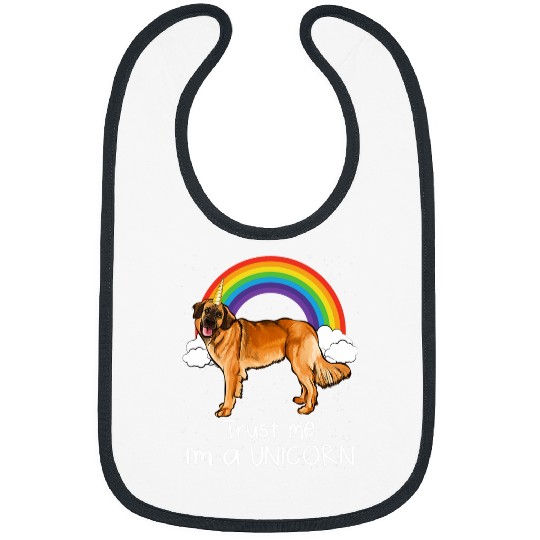 Rainbow Leonberger Trust Me Im A Unicorns Dog 1 Bibs