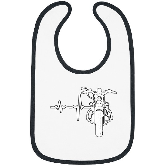 Motorcycle Heartbeat Cafe Racer vintages Scrambler Motorbike Bibs