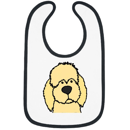 Smileteespetsa Funny Cream Labradoodle Puppy Dog Bibs