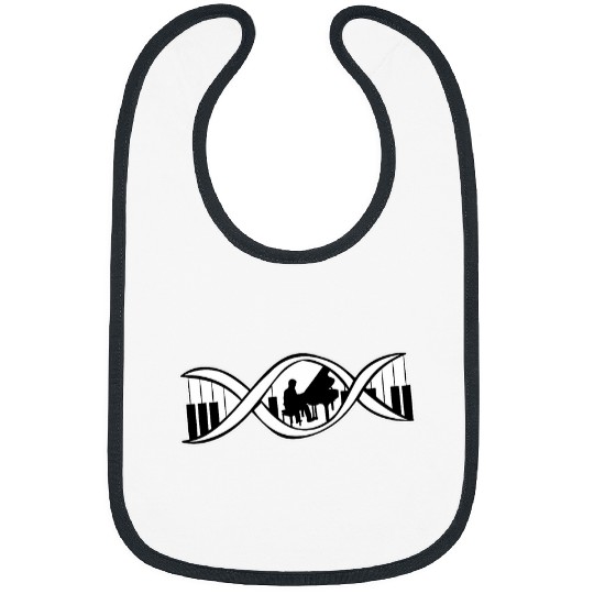 Piano Player DNA 2Keyboard Musician 2Pianist Piano Bibs