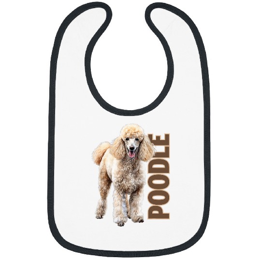 Poodle Watercolor Bibs