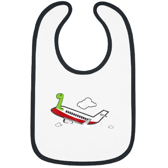 Airplane Pilot Dinosaur On An Airplane Bibs