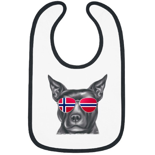 Staffordshire Bull Terrier Dog Norway Flag Sunglasses Bibs