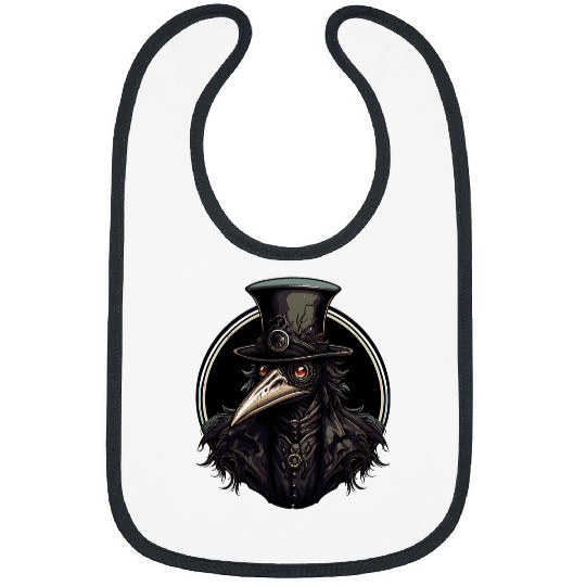 Retro Plague Doctor Gothic Dark Steampunk Bibs