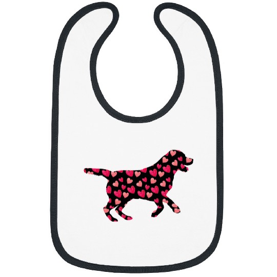 Labrador Lab Dog Valentines Day Labrador Hearts Puppy Dog Lover 2 Bibs