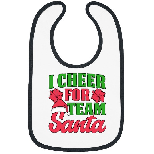 Santa Claus Cheerleader Christmas cheer Coachs team Santa Bibs