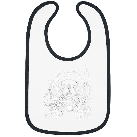Space Pug Funny For Men Women Bibs