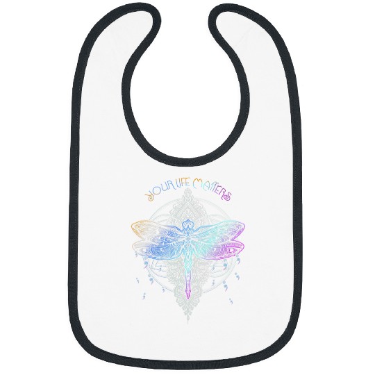 suicides Prevention Awareness Your Life Matters Dragonfly Art Bibs