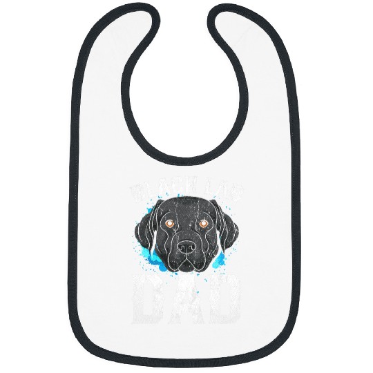 Labrador Lab Dog Owner Fathers Day Black Labrador Lover Dad Black Lab Bibs
