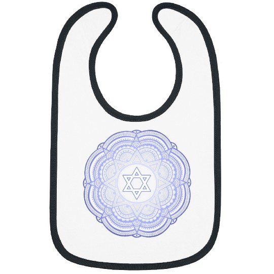 Star of David Jewish Star Mandala Bibs