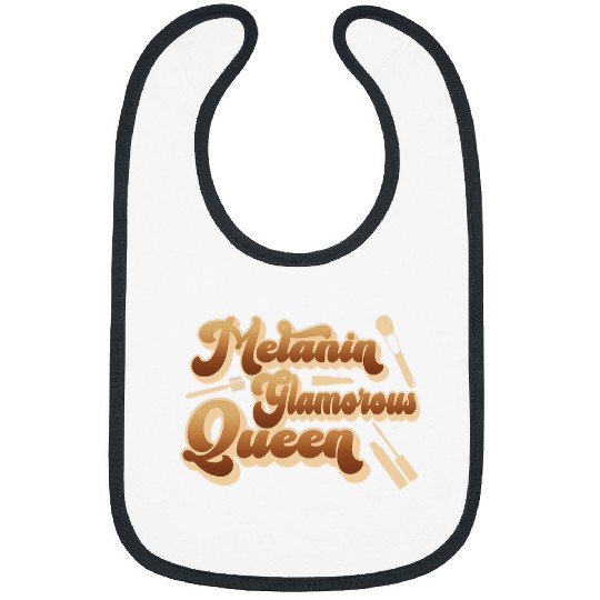 Melanin Glamorous Queen African American Beauty Consultant 1 Bibs