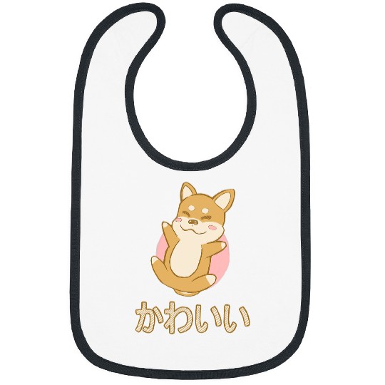 Dog Shiba Inu Japan Nippon Kawaii Otaku Lover Geek ShibaInu Dog Tee 3 Bibs