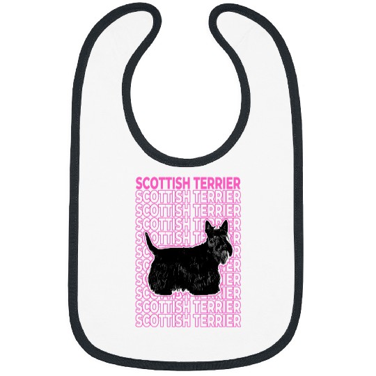 Dog Scottish Terrier Pastel Aesthetic Bibs