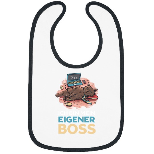Ich bin mein eigener Chef Boss Cat homes Office Bibs