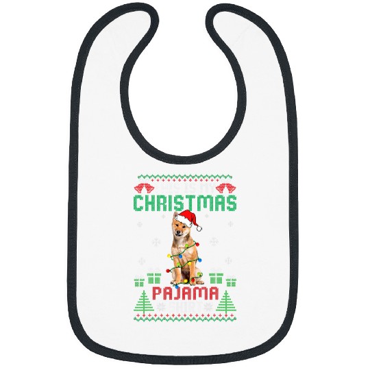 Dog Shiba Inu Funny Shiba Inu This Is My Christmas Pajama Bibs