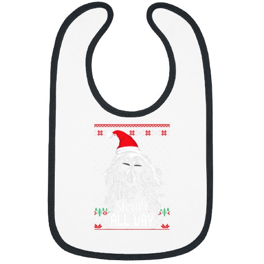 Sleigh all Day Funny Afghan Hound Christmas 1 Bibs