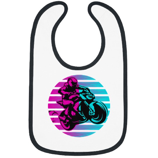 Motorcycle Motorcycles Motorbike Purple Blue Bibs