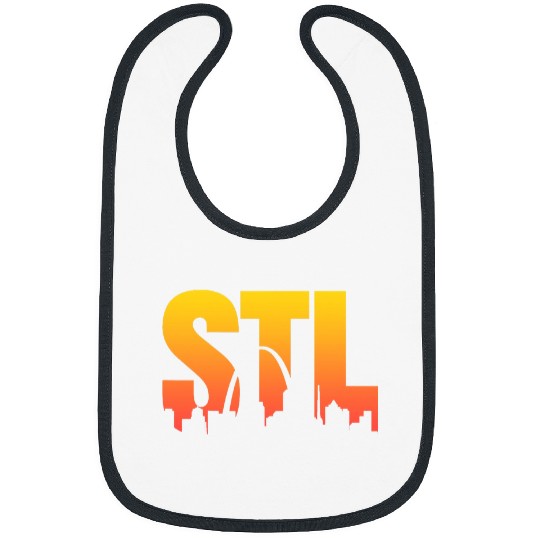 STL Skyline Art St Louis Arch Missouri Souvenir Bibs