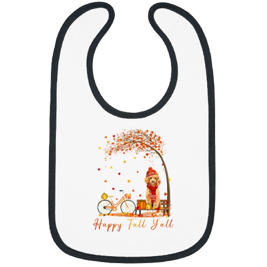 Poodle Dog Autumn Fall Pumpkin Truck Mappe Thanksgiving 3 Bibs