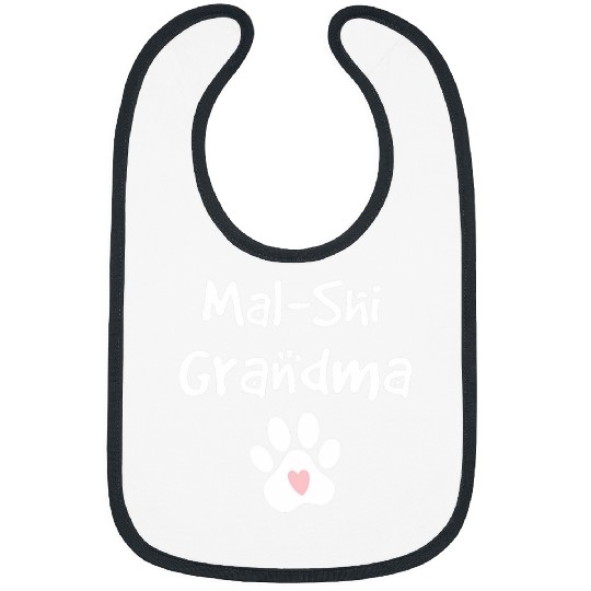 MalShi Grandma Maltese Shih Tzu Mix Breed Dog Bibs
