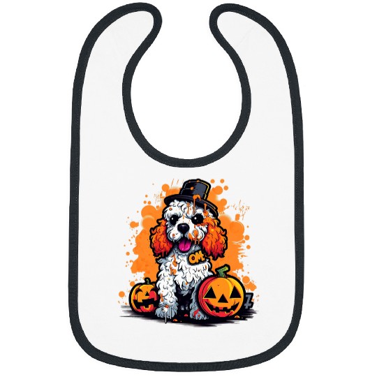 Poodle Zombie Halloween Costume Dog Puppy Men Women Kids Bibs