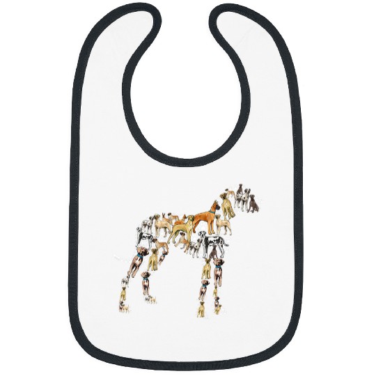 Dog Great Dane Dogs As Great Dane T-Shirt Bibs