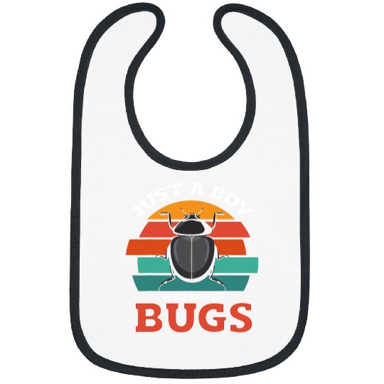 Just A Boy Who Loves Bugs Insect Hunter Entomologist Kids Bibs