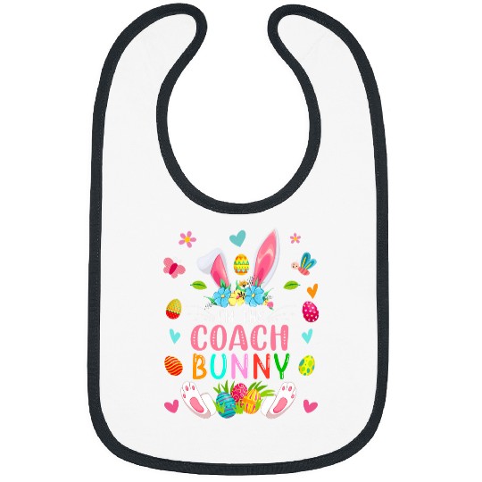 Im The Coachs Bunny Easter Bunny Costume Funny Family Bibs