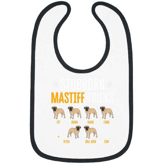 Stubborn Mastiff Tricks English Mastiff Dog Bibs