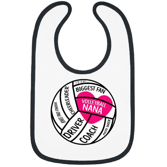 Volleyball Nana Proud Grandma Nana Of A Volleyball Player Bibs