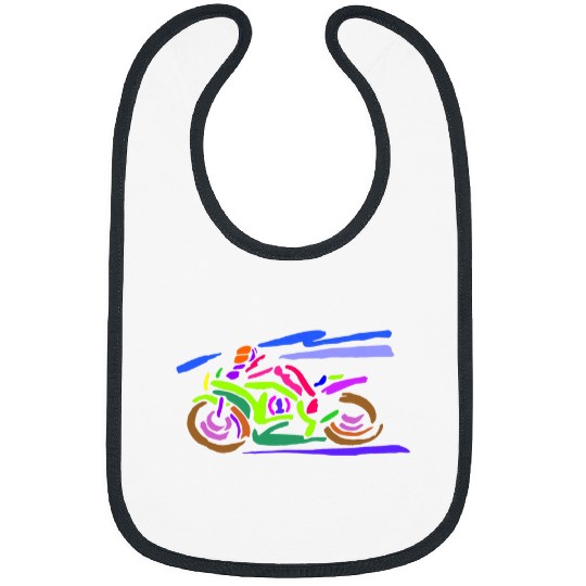 Motorcycle Rider Cafe Racer Sport Bike Riding Race Track Tee Bibs