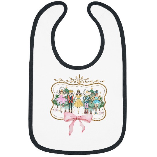 Nutcracker Ballet Sugar Plum Fairy Retro Christmas Bibs
