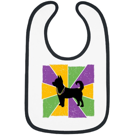 Mardi Gras Chihuahua Lover Chihuahua Dog Owner Mardi Gras Bibs