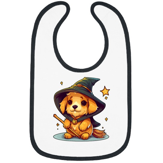 Magical Wizard Golden Retriever Bibs
