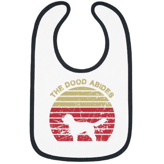Dog Goldendoodle The Abides Labradoodle Goldendoodle Vintage Retro Dog Bibs