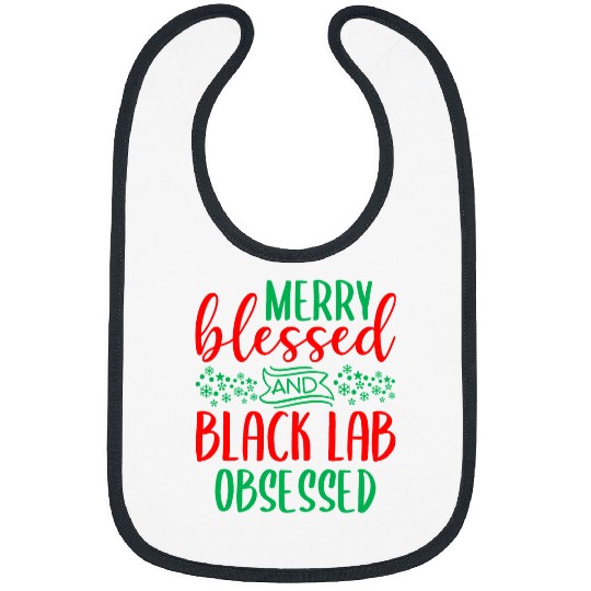 Labrador Lab Dog Black Lab Merry Christmas Labrador Retriever Bibs