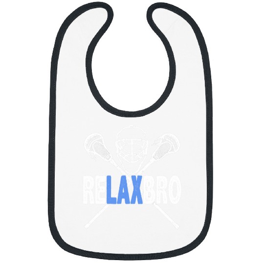 ReLax Bro Funny Lacrosse Player Coachs Joke Lax Lover Graphic Bibs